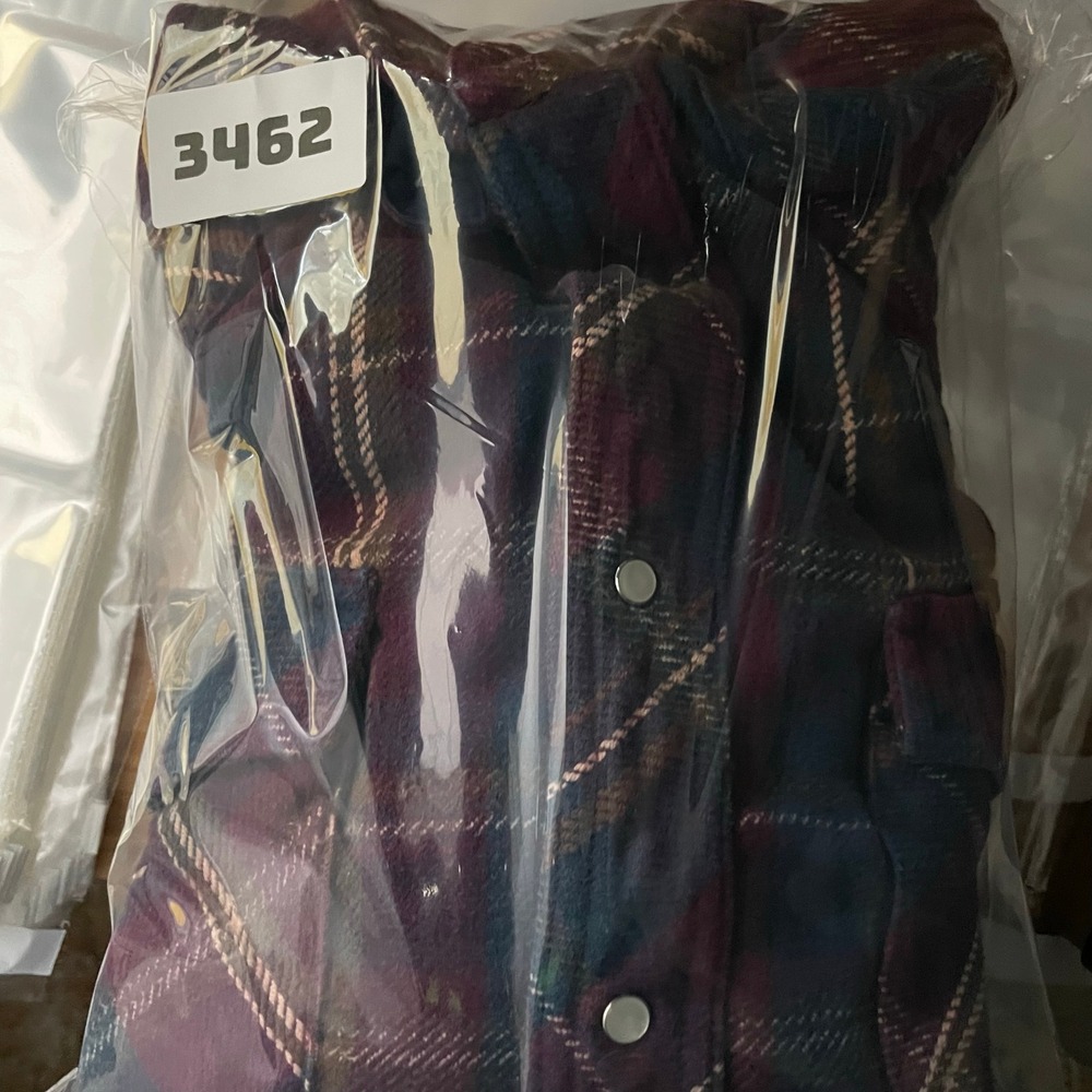 Vintage Plaid Flannel Western Shirt Mens M Burgundy 1990s Wrangler - Picture 9 of 9